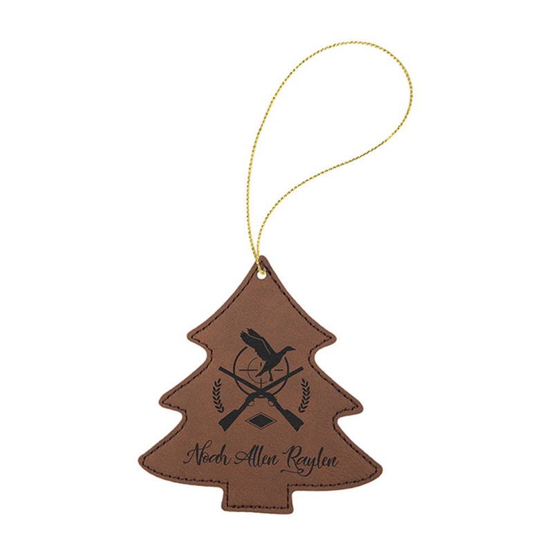 Laserbaar kunstleer boomornament Laserbaar kunstleer boomornament