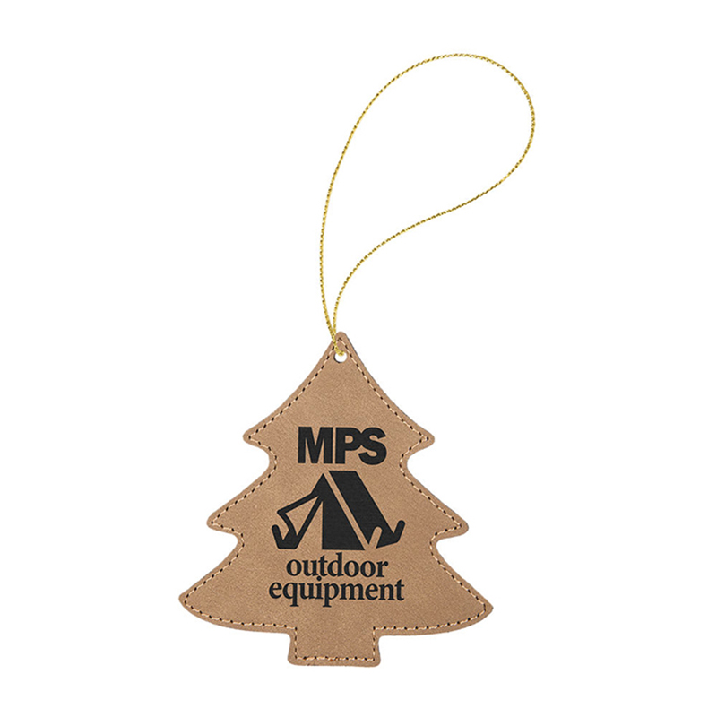 Laserbaar kunstleer boomornament Laserbaar kunstleer boomornament