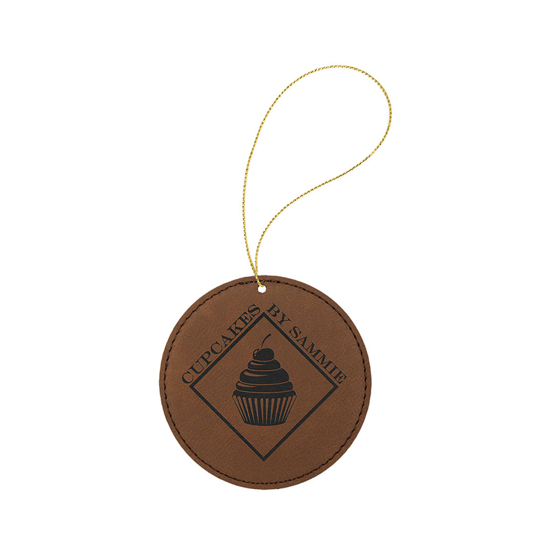 Laserbaar kunstleer rond ornament