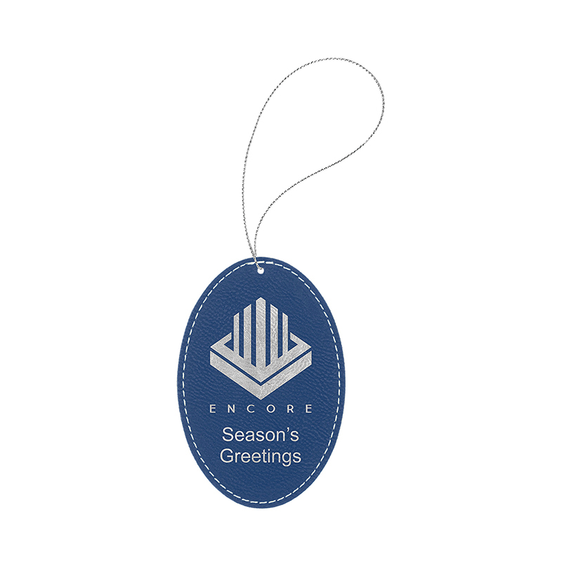 Laserbaar kunstleer ovaal ornament