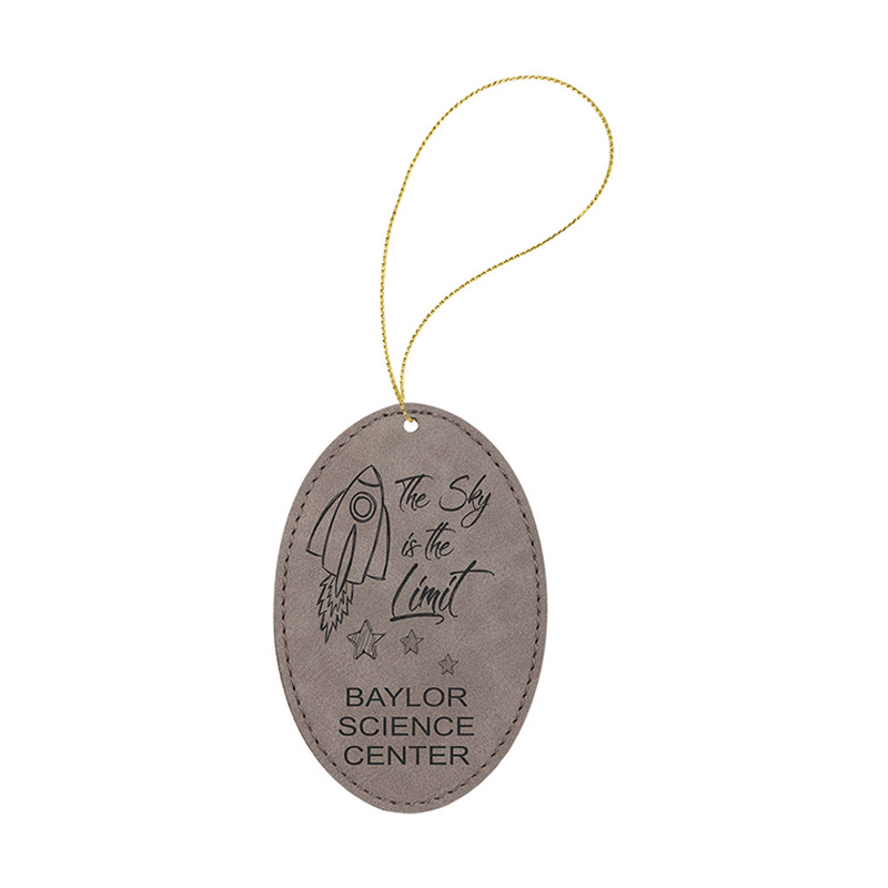 Laserbaar kunstleer ovaal ornament
