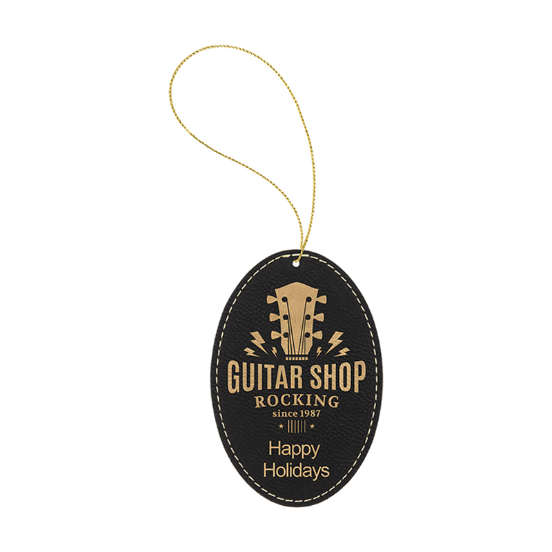 Laserbaar kunstleer ovaal ornament