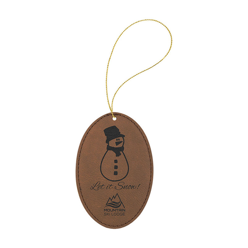Laserbaar kunstleer ovaal ornament