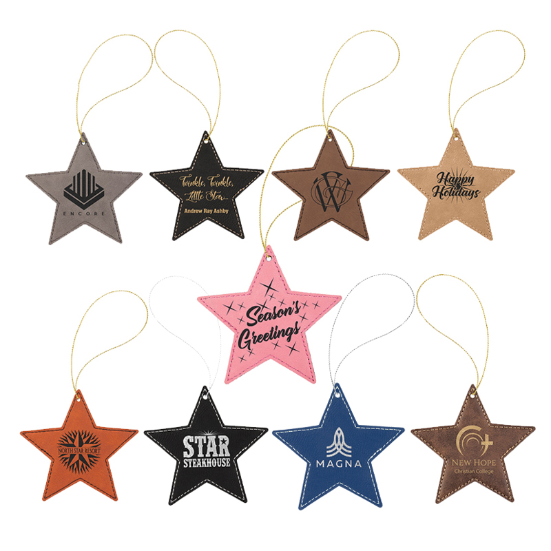 Laserbaar kunstleer sterornament