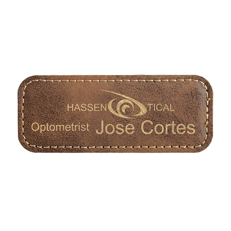 Laserbare kunstleren badge blanco met magneet