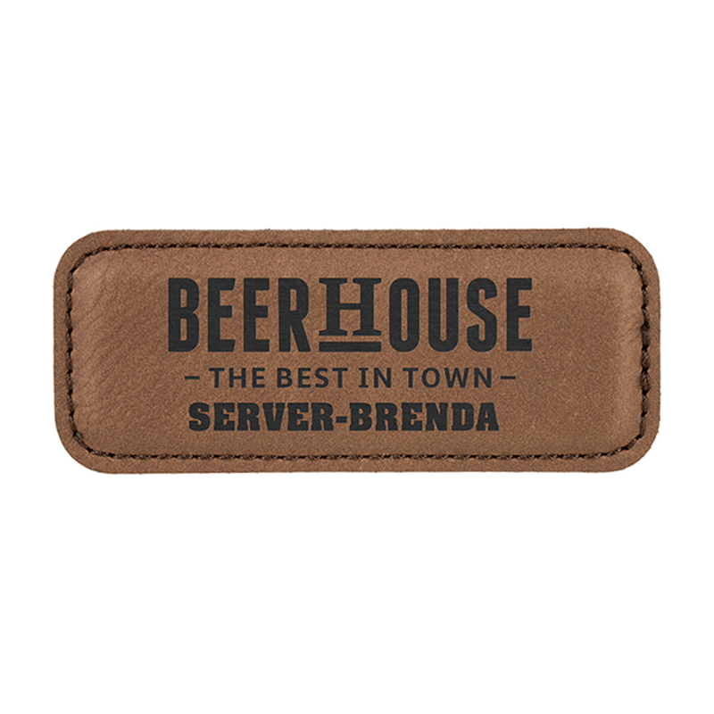Laserbare kunstleren badge blanco met magneet