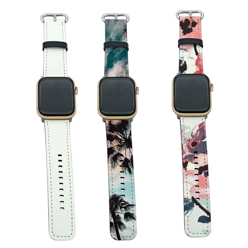 Sublimatie PU lederen Apple Watch-banden voor serie 1/2/3-42 mm