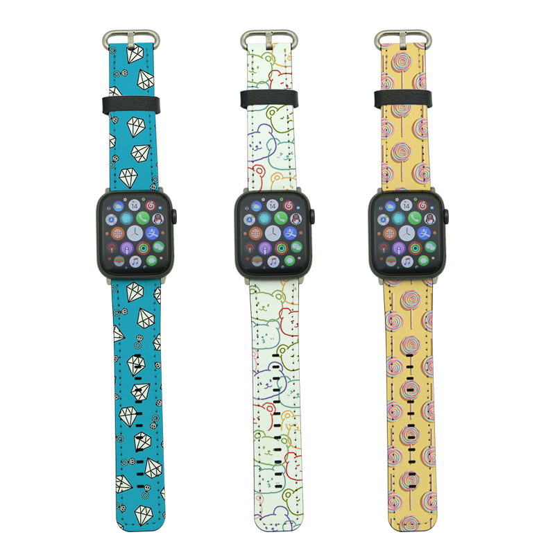 Sublimatie PU lederen Apple iWatch-bandjes voor serie 4/5-40 mm