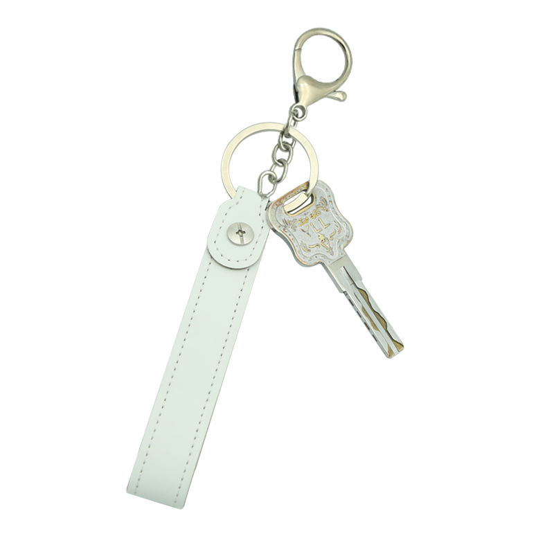 Sublimatie kunstleer Lanyard sleutelhanger