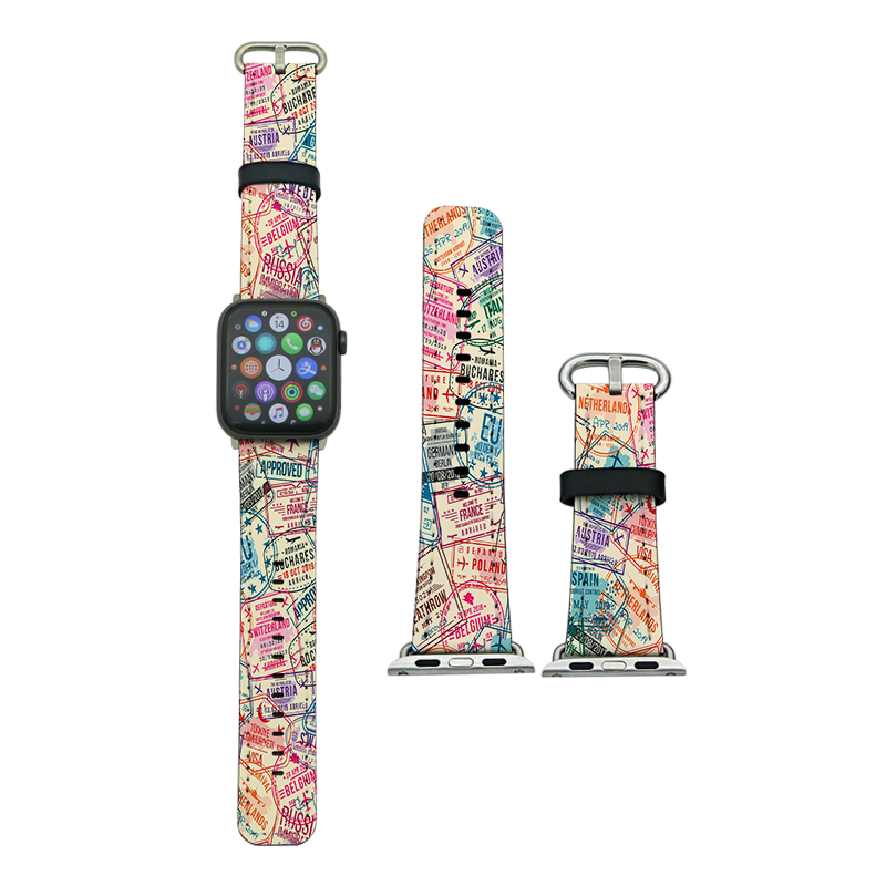 Sublimatie PU lederen Apple iWatch-bandjes voor serie 4/5-40 mm
