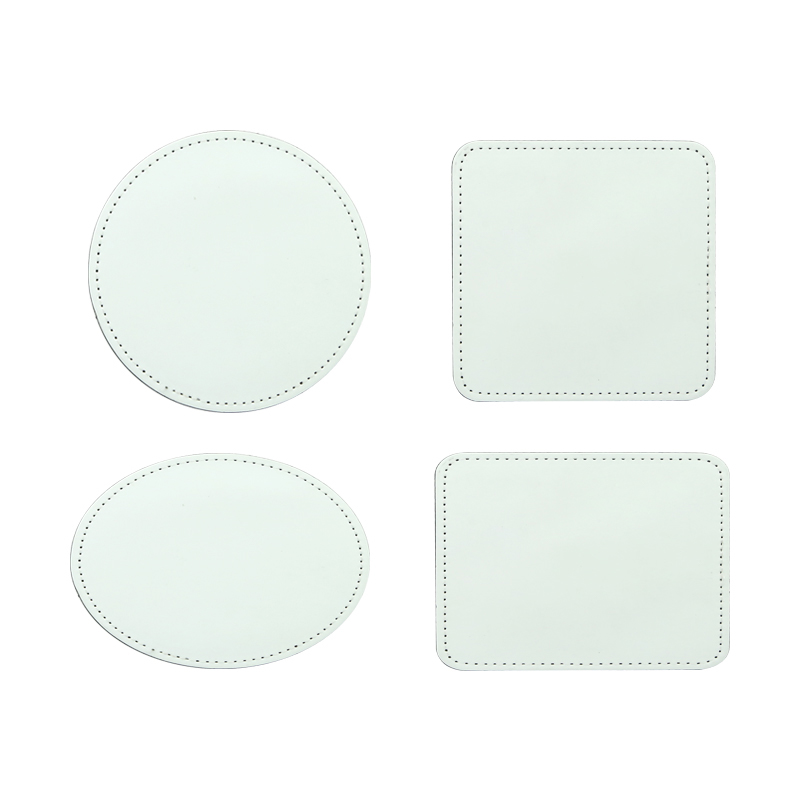3 1/2' x 2 1/2' ovale sublimatie kunstleren patches met lijm