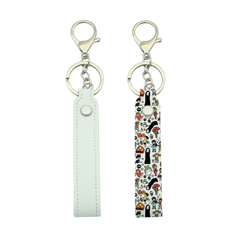 Sublimatie kunstleer Lanyard sleutelhanger