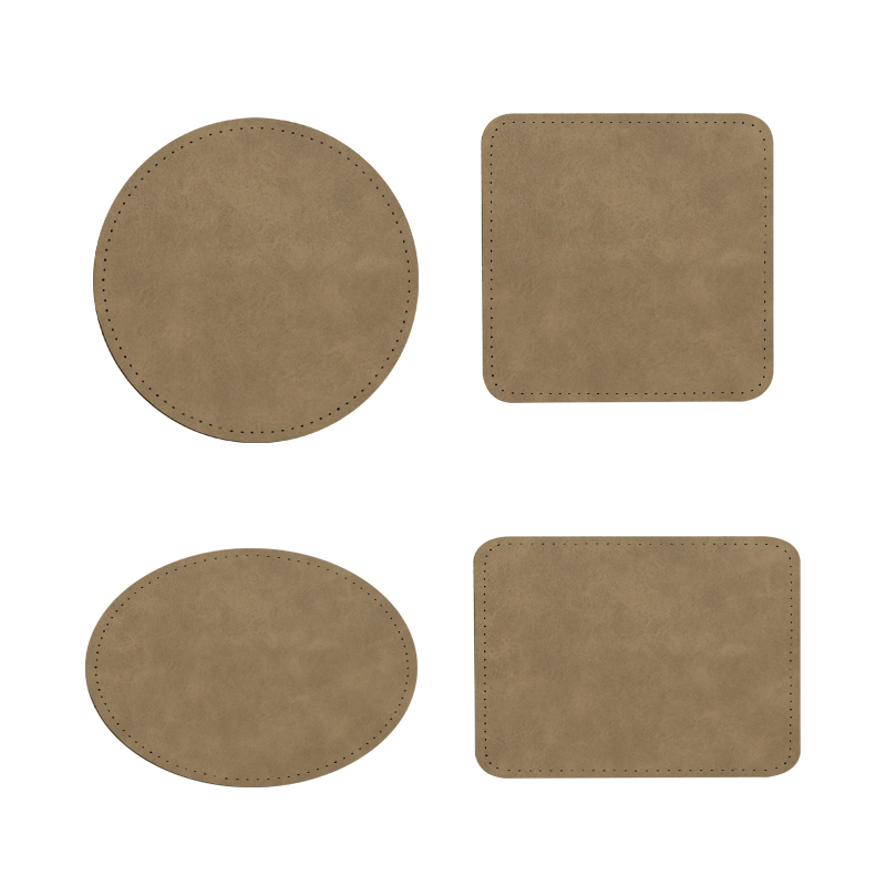 2 1/2' x 2 1/2' vierkante sublimatie kunstleren patches met lijm