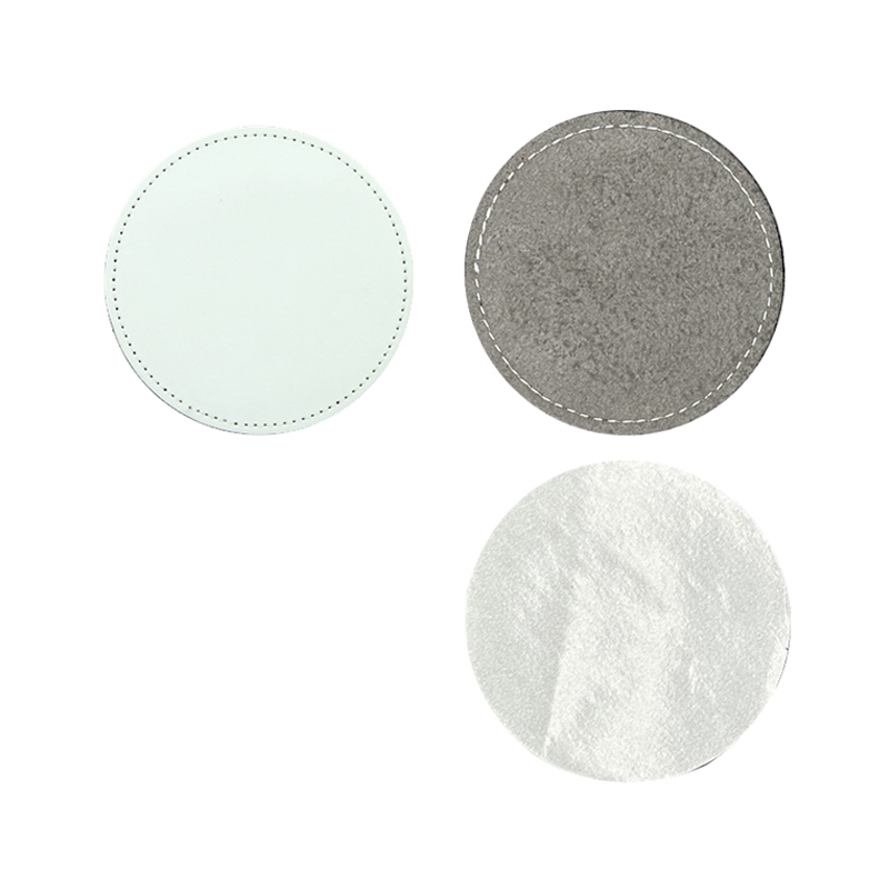 2 1/2' ronde sublimatie kunstleren patches met lijm