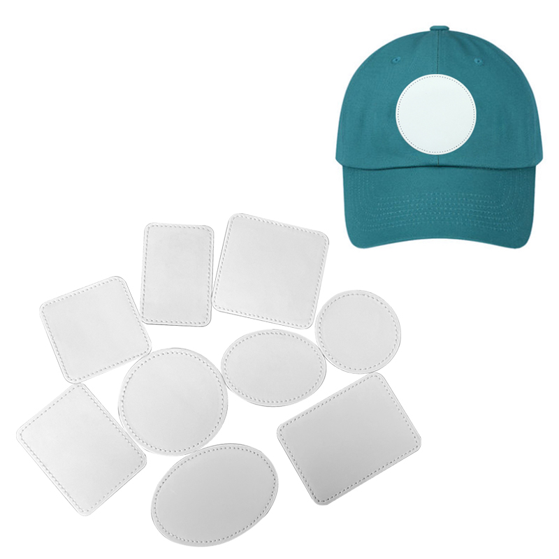 2 1/2' ronde sublimatie kunstleren patches met lijm