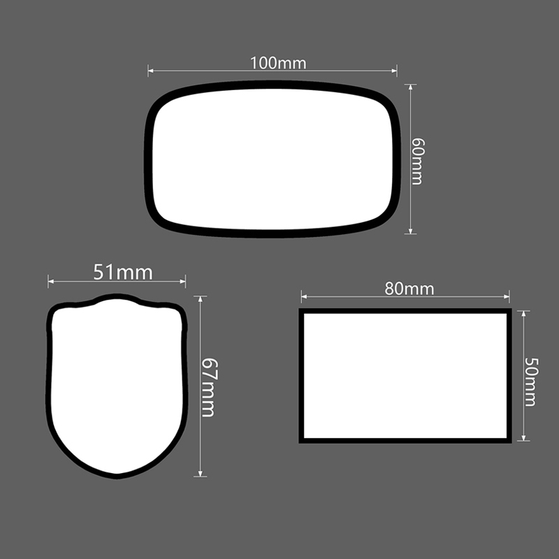 2 1/2' ronde sublimatie kunstleren patches met lijm