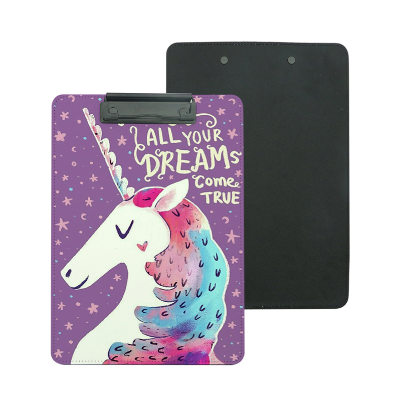 Sublimatie PU-leer klembord met metalen clip - A5 Sublimatie PU-leer klembord met metalen clip - A5