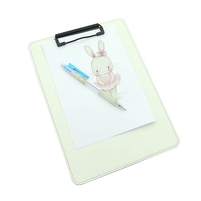 Sublimatie PU-leer klembord met metalen clip - A4 Sublimatie PU-leer klembord met metalen clip - A4