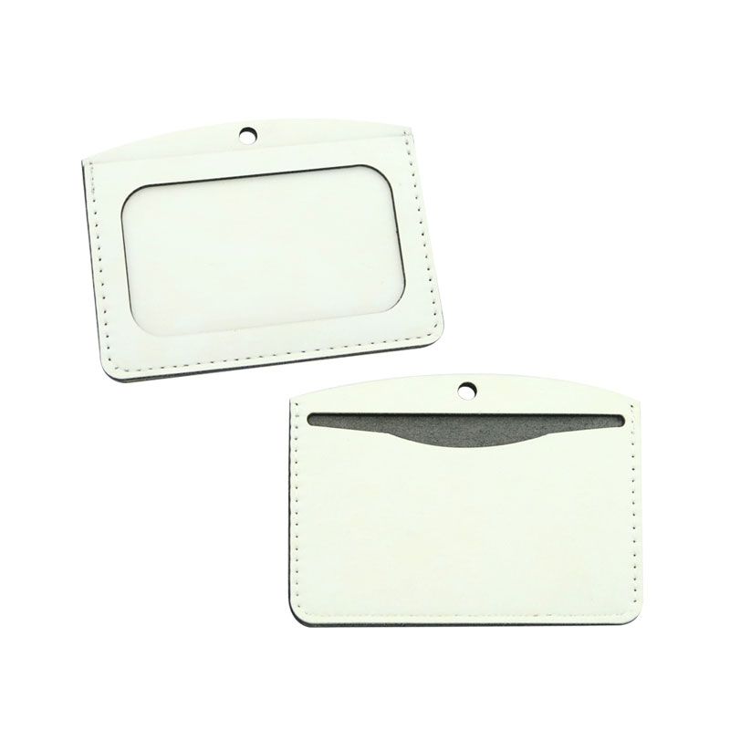 Sublimatie kunstleren ID-badgehouder - Horizontale dubbele kaartlaag Sublimatie kunstleren ID-badgehouder - Horizontale dubbele kaartlaag