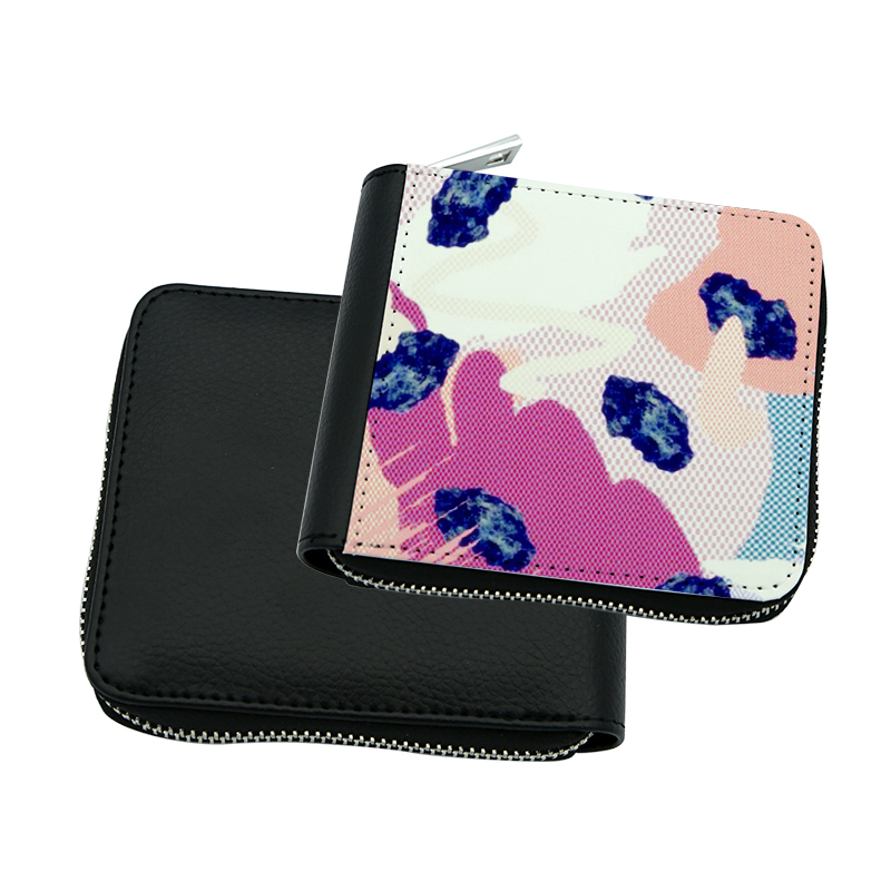 Sublimatie kunstleren portemonnees met ritssluiting - klein Sublimatie kunstleren portemonnees met ritssluiting - klein