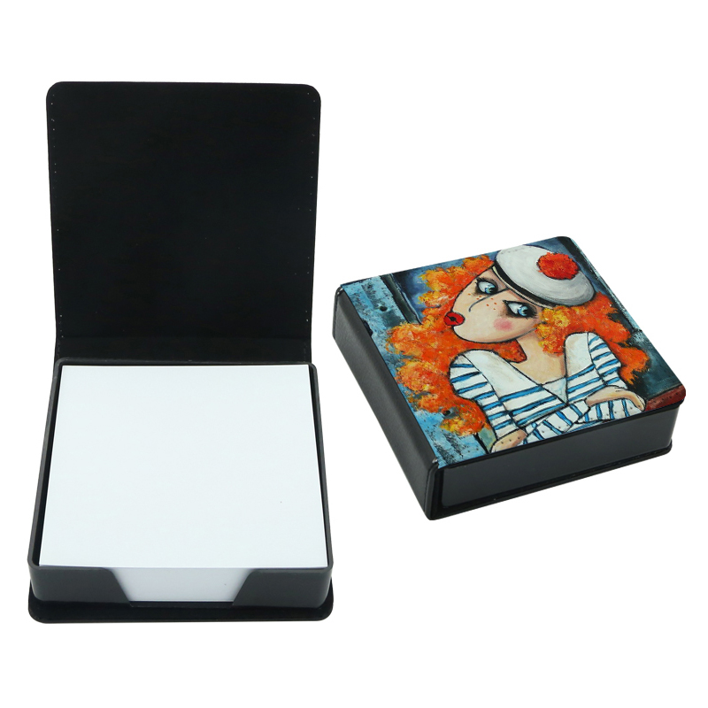 Sublimatie kunstleer Sticky Notes Box - Vierkant
