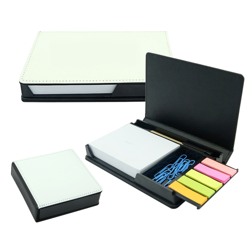 Sublimatie kunstleer Sticky Notes Box - Rechthoek