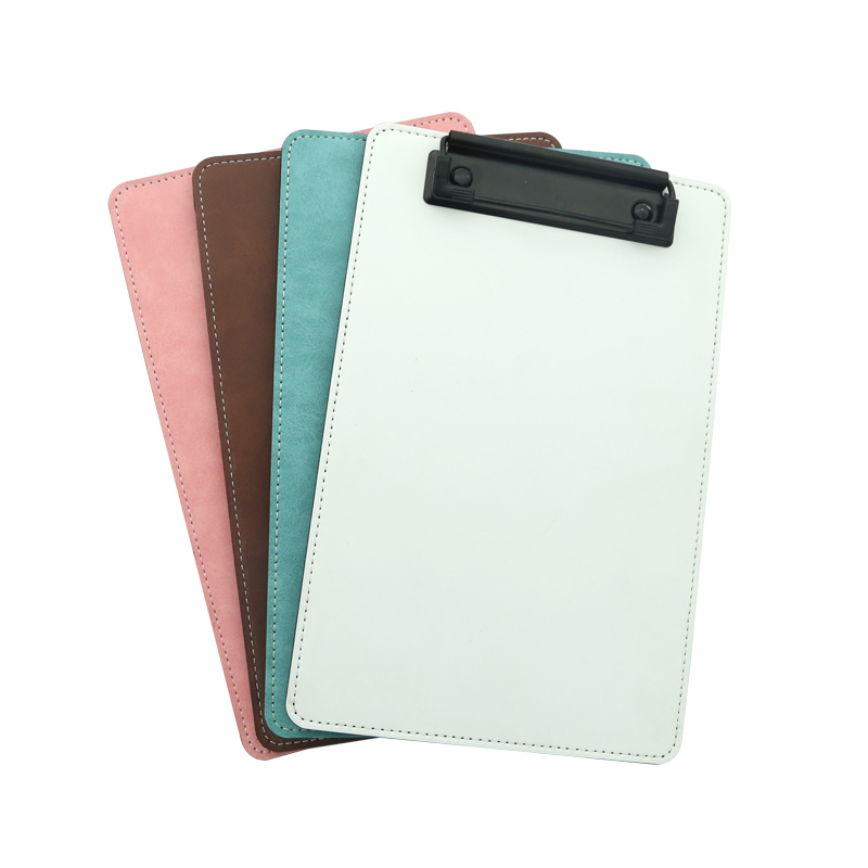 Sublimatie PU-leer klembord met metalen clip - A4 Sublimatie PU-leer klembord met metalen clip - A4