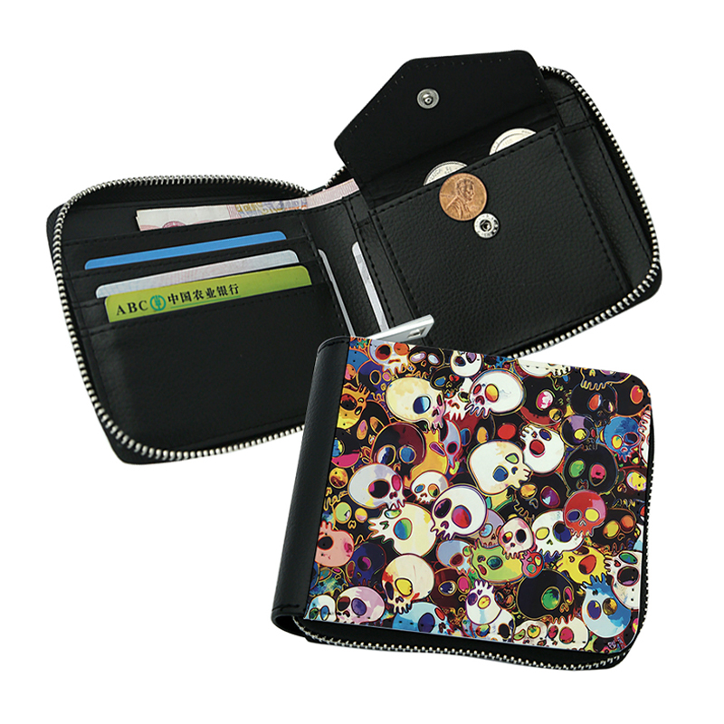 Sublimatie kunstleren portemonnees met ritssluiting - klein Sublimatie kunstleren portemonnees met ritssluiting - klein