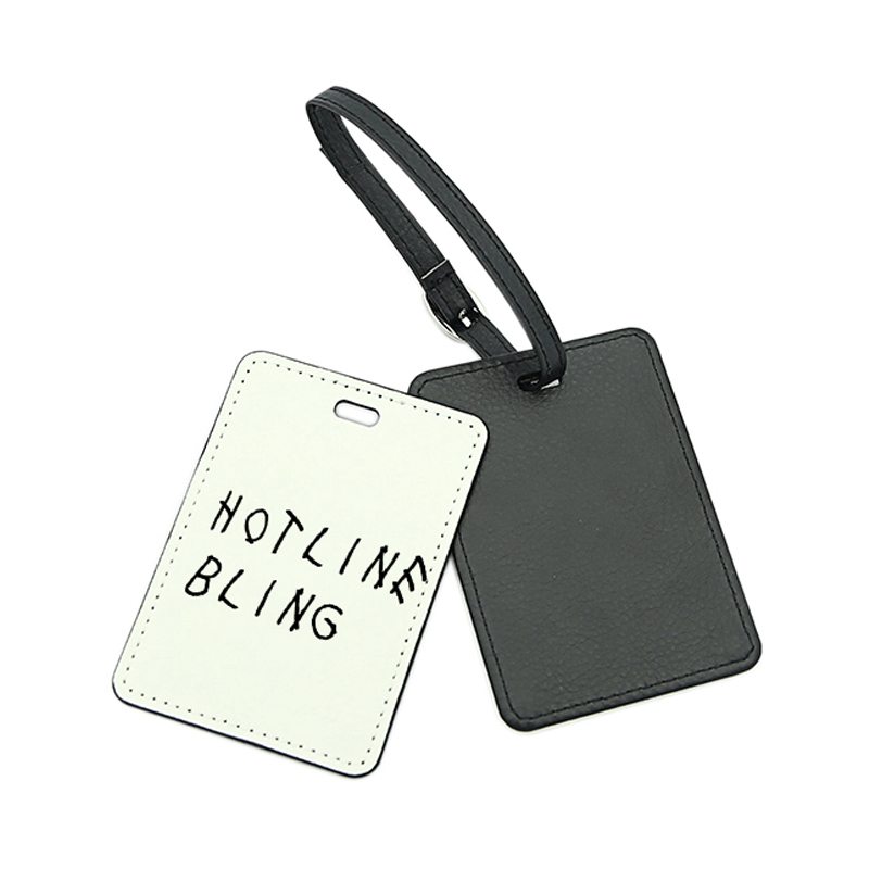 Sublimatie PU lederen bagagelabel, enkelzijdig bedrukbaar Sublimatie PU lederen bagagelabel, enkelzijdig bedrukbaar