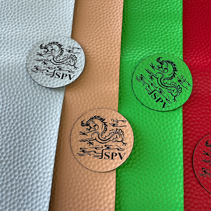 Golf texture laserable leatherette sheets with adhesive/without adhesive