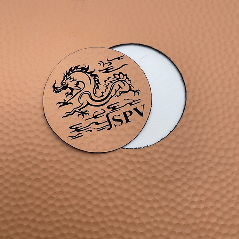 Golf texture laserable leatherette sheets with adhesive/without adhesive
